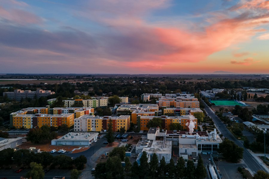 Aerial view of Davis, California